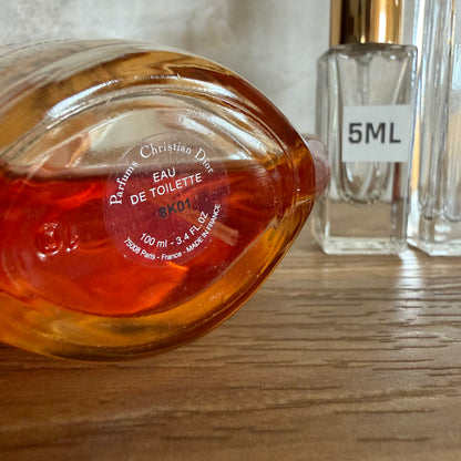 Dune by Christian Dior Eau de Toilette Decant / Original Formula, 1998 Batch
