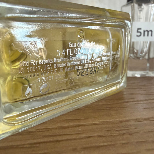Brooks Brothers Classic Cologne Spray EDT Decant / Rare, Discontinued
