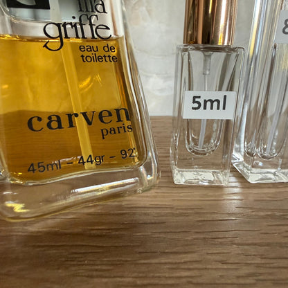 Ma Griffe by Carven Eau de Toilette Decant /  Rare, Vintage, c. 1980
