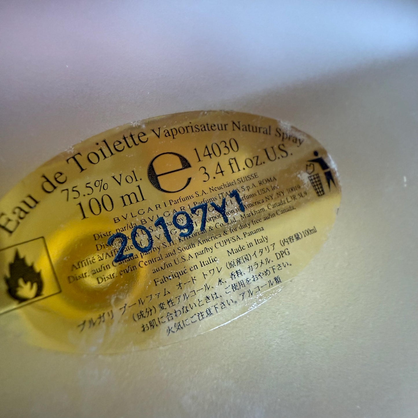 Bvlgari Pour Femme Eau de Toilette Decant / 2001 Batch, Rare